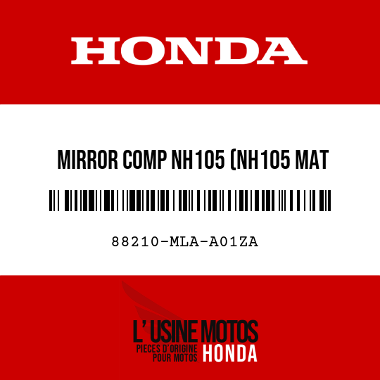image de 88210-MLA-A01ZA MIRROR COMP NH105 (NH105 MAT BLACK(15-20))