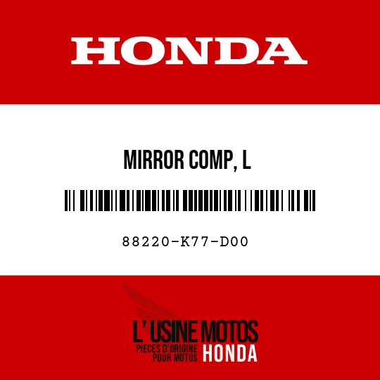 image de 88220-K77-D00 MIRROR COMP, L