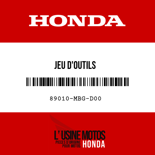 image de 89010-MBG-D00 JEU D'OUTILS