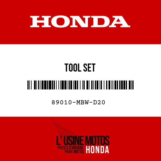 image de 89010-MBW-D20 TOOL SET
