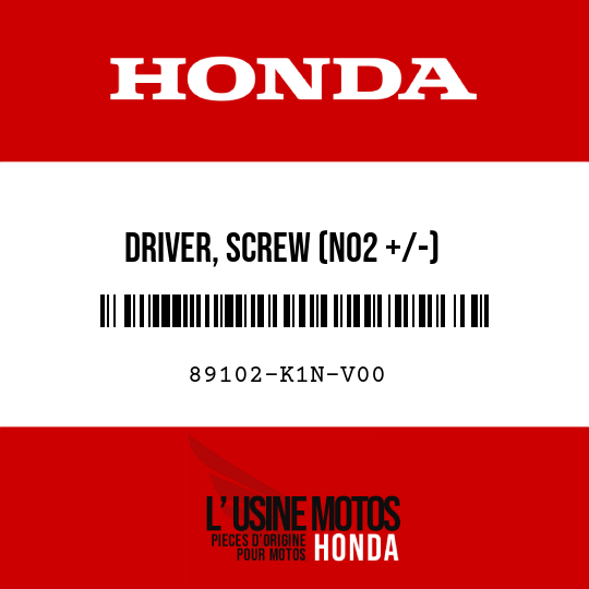 image de 89102-K1N-V00 DRIVER, SCREW (NO2 +/-)