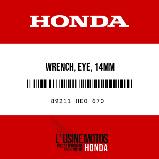 image de 89211-HE0-670 WRENCH, EYE, 14MM