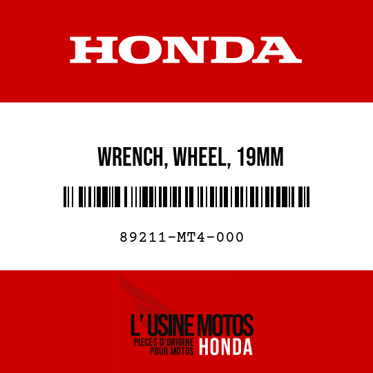 image de 89211-MT4-000 WRENCH, WHEEL, 19MM