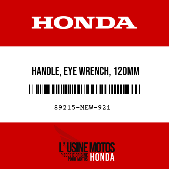 image de 89215-MEW-921 HANDLE, EYE WRENCH, 120MM