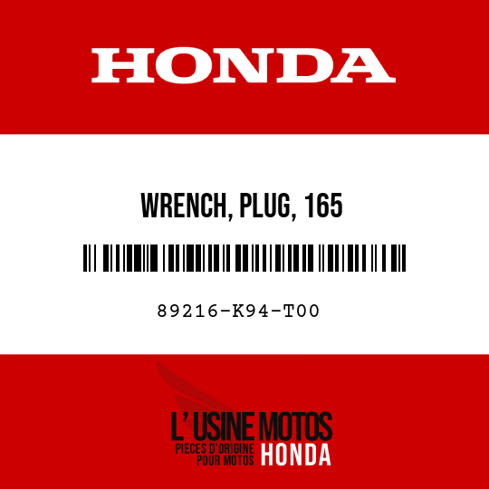 image de 89216-K94-T00 WRENCH, PLUG, 165