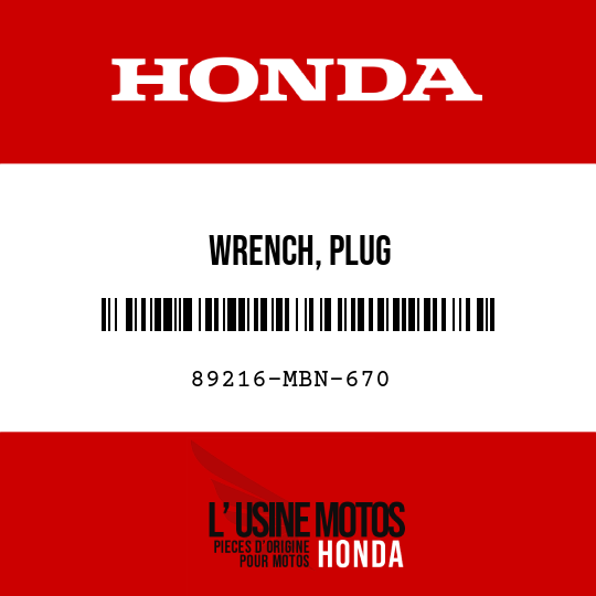 image de 89216-MBN-670 WRENCH, PLUG