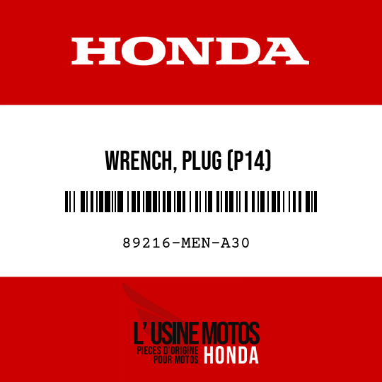 image de 89216-MEN-A30 WRENCH, PLUG (P14)