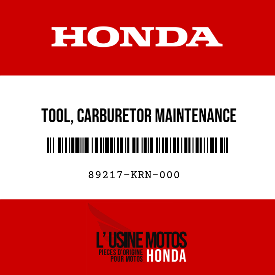image de 89217-KRN-000 TOOL, CARBURETOR MAINTENANCE