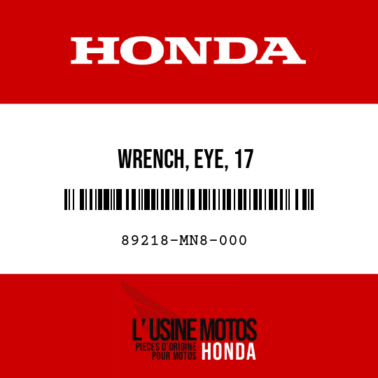 image de 89218-MN8-000 WRENCH, EYE, 17