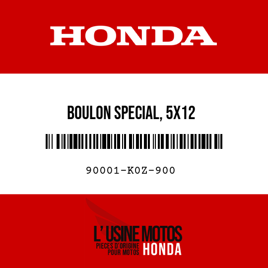 image de 90001-K0Z-900 BOULON SPECIAL, 5X12