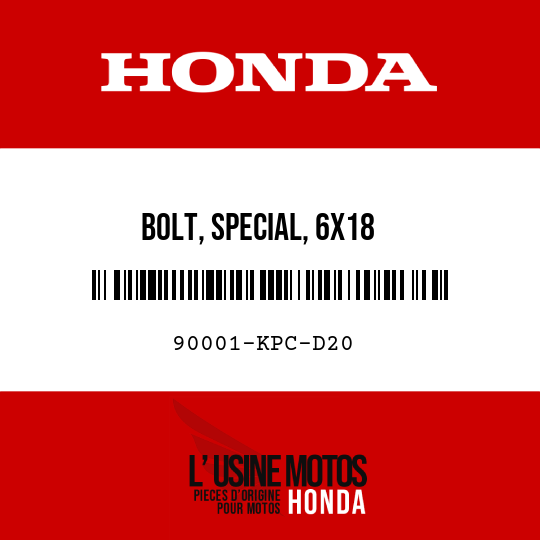 image de 90001-KPC-D20 BOLT, SPECIAL, 6X18