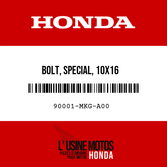 image de 90001-MKG-A00 BOLT, SPECIAL, 10X16