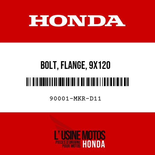 image de 90001-MKR-D11 BOLT, FLANGE, 9X120