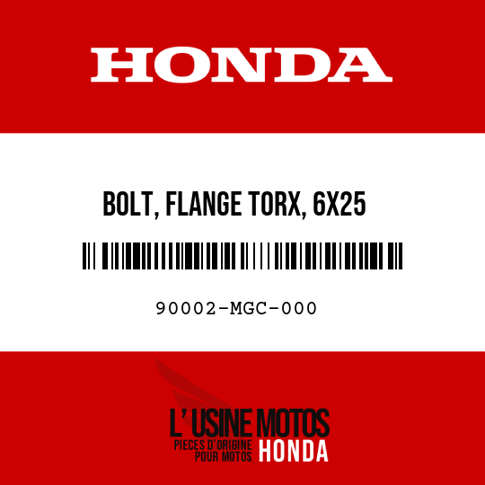 image de 90002-MGC-000 BOLT, FLANGE TORX, 6X25