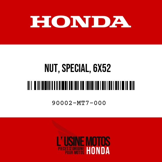 image de 90002-MT7-000 NUT, SPECIAL, 6X52