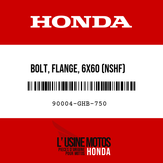 image de 90004-GHB-750 BOLT, FLANGE, 6X60 (NSHF)