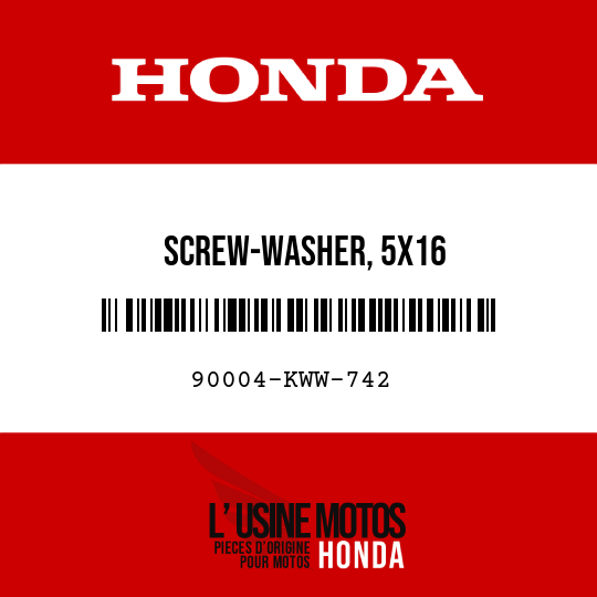 image de 90004-KWW-742 SCREW-WASHER, 5X16