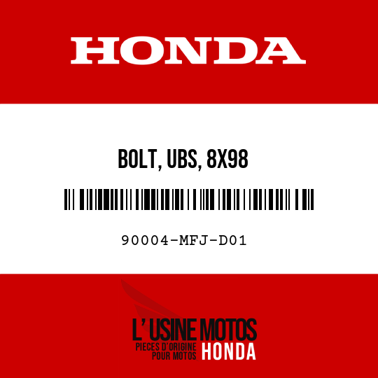 image de 90004-MFJ-D01 BOLT, UBS, 8X98