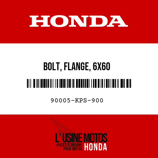 image de 90005-KPS-900 BOLT, FLANGE, 6X60