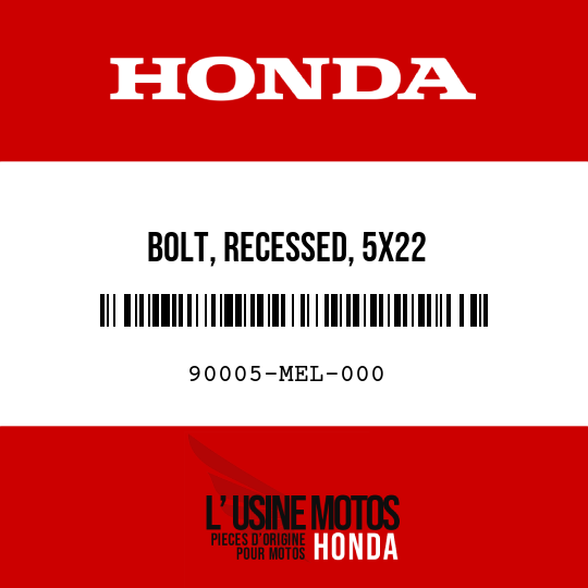 image de 90005-MEL-000 BOLT, RECESSED, 5X22