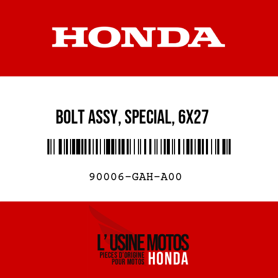 image de 90006-GAH-A00 BOLT ASSY, SPECIAL, 6X27