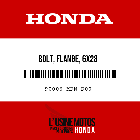 image de 90006-MFN-D00 BOLT, FLANGE, 6X28
