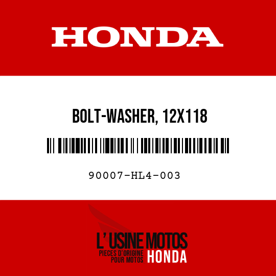 image de 90007-HL4-003 BOLT-WASHER, 12X118