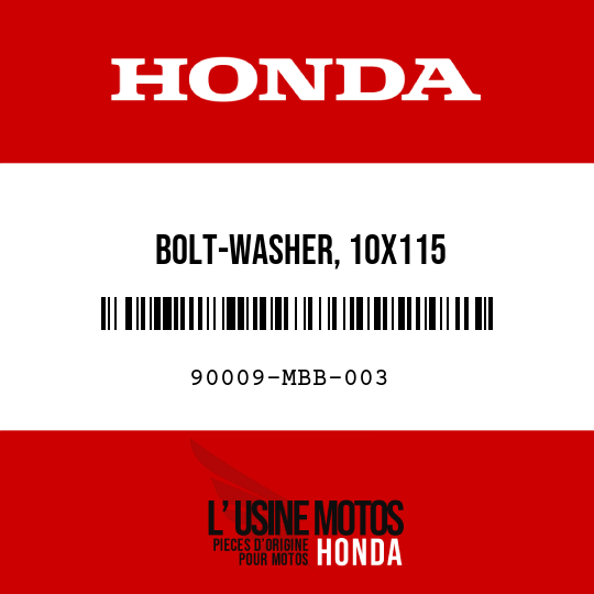 image de 90009-MBB-003 BOLT-WASHER, 10X115