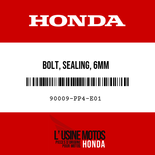 image de 90009-PP4-E01 BOLT, SEALING, 6MM