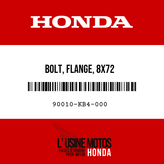 image de 90010-KB4-000 BOLT, FLANGE, 8X72