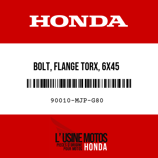 image de 90010-MJP-G80 BOLT, FLANGE TORX, 6X45