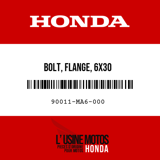 image de 90011-MA6-000 BOLT, FLANGE, 6X30