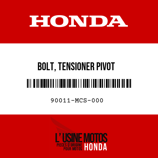 image de 90011-MCS-000 BOLT, TENSIONER PIVOT