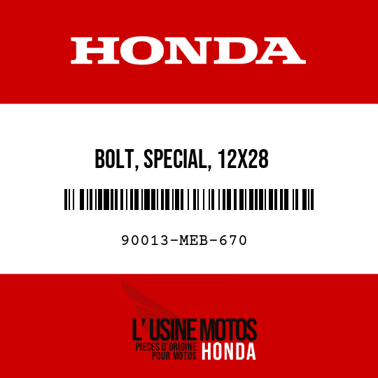 image de 90013-MEB-670 BOLT, SPECIAL, 12X28