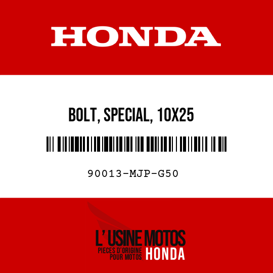 image de 90013-MJP-G50 BOLT, SPECIAL, 10X25
