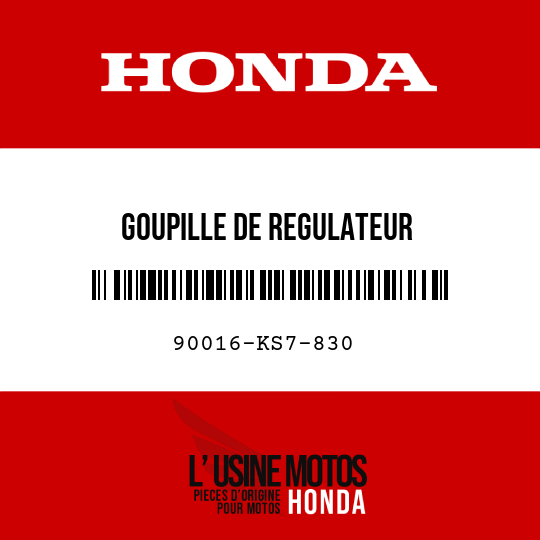 image de 90016-KS7-830 GOUPILLE DE REGULATEUR
