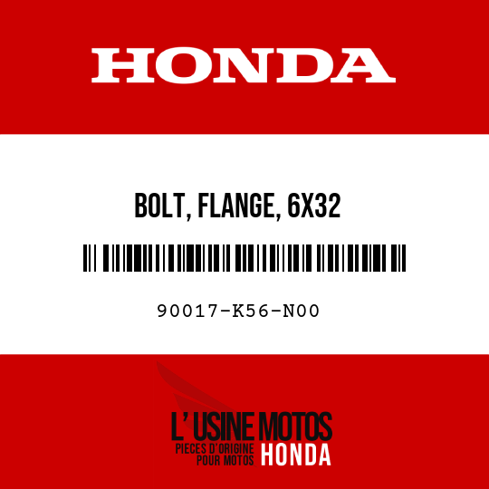 image de 90017-K56-N00 BOLT, FLANGE, 6X32