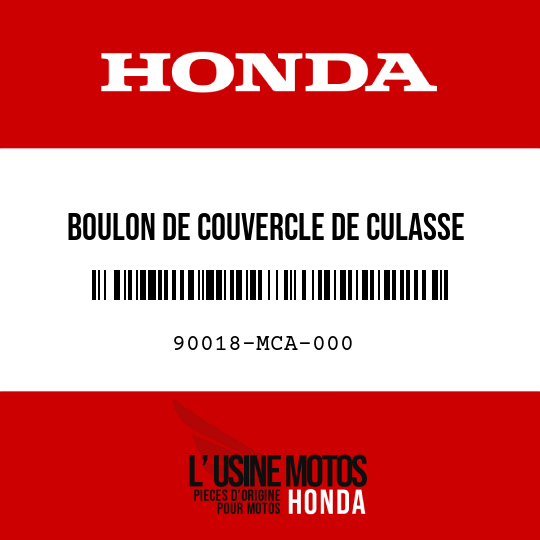 image de 90018-MCA-000 BOULON DE COUVERCLE DE CULASSE