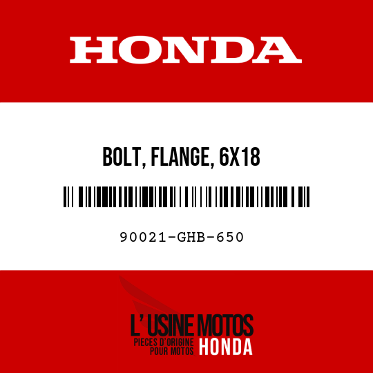 image de 90021-GHB-650 BOLT, FLANGE, 6X18