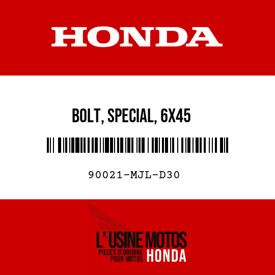 image de 90021-MJL-D30 BOLT, SPECIAL, 6X45