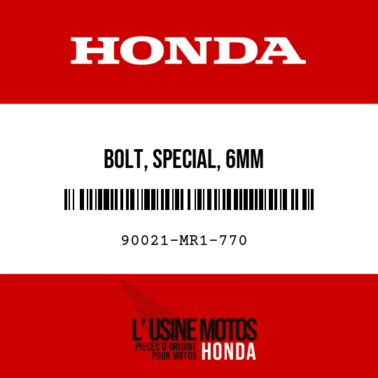 image de 90021-MR1-770 BOLT, SPECIAL, 6MM