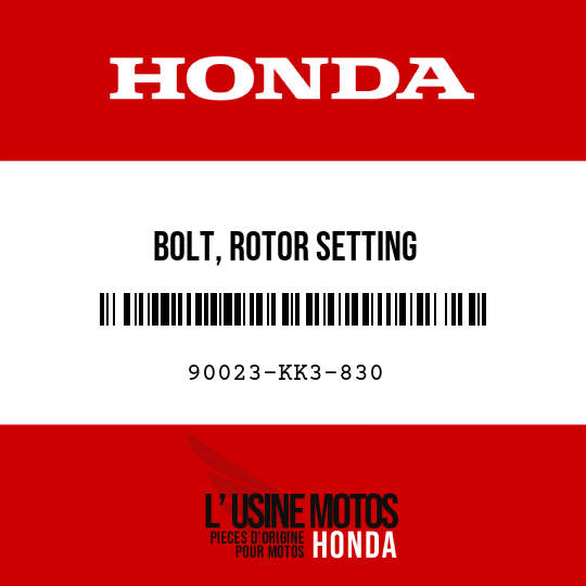 image de 90023-KK3-830 BOLT, ROTOR SETTING