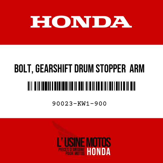 image de 90023-KW1-900 BOLT, GEARSHIFT DRUM STOPPER  ARM PIVOT