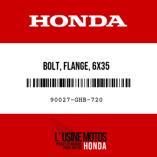 image de 90027-GHB-720 BOLT, FLANGE, 6X35