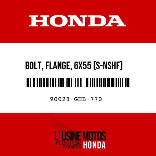 image de 90028-GHB-770 BOLT, FLANGE, 6X55 (S-NSHF)