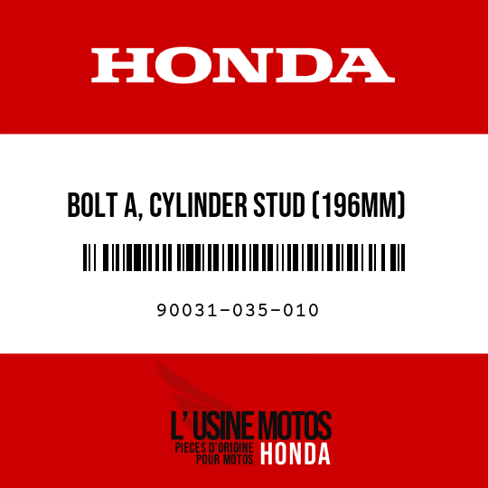 image de 90031-035-010 BOLT A, CYLINDER STUD (196MM)