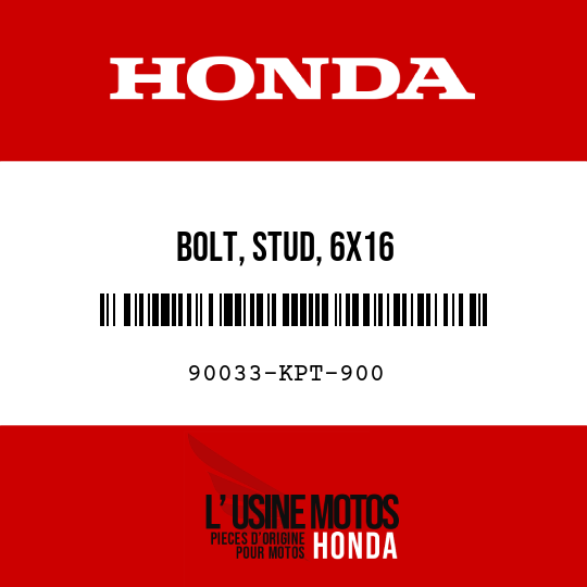 image de 90033-KPT-900 BOLT, STUD, 6X16