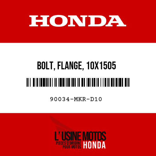 image de 90034-MKR-D10 BOLT, FLANGE, 10X1505