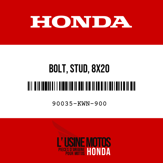 image de 90035-KWN-900 BOLT, STUD, 8X20