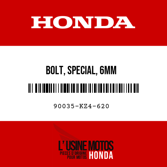 image de 90035-KZ4-620 BOLT, SPECIAL, 6MM